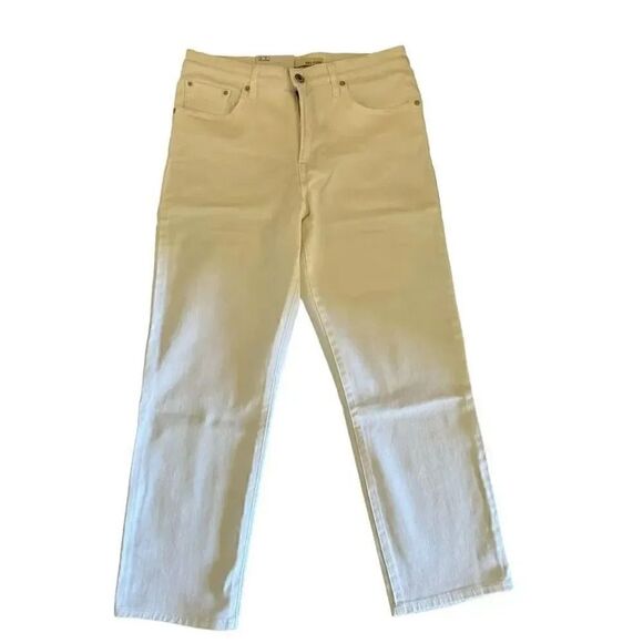 Ella Moss High Rise Slim Straight Ankle  Leg Pockets White Solid SZ 8/29 #1910 - Picture 4 of 14